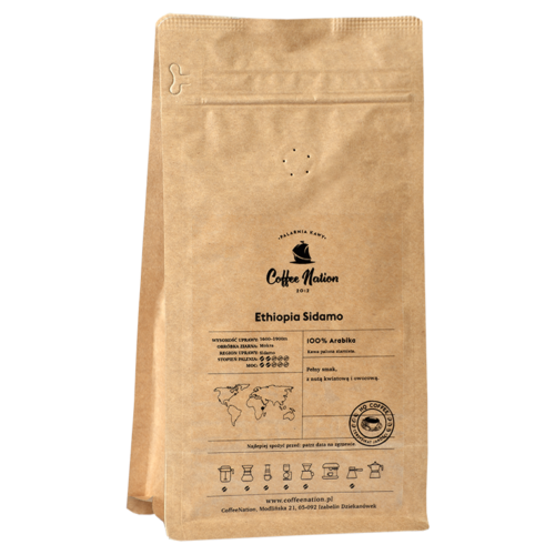 Kawa Ziarnista Etiopia Sidamo 100% Arabika